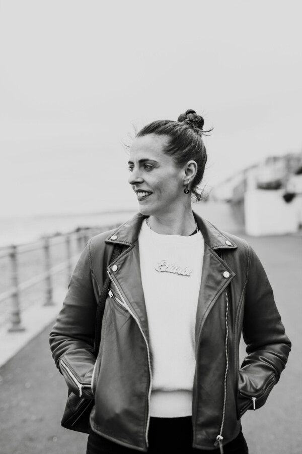 Literary Agency founder Hannah Sheppard walks by the sea